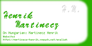 henrik martinecz business card